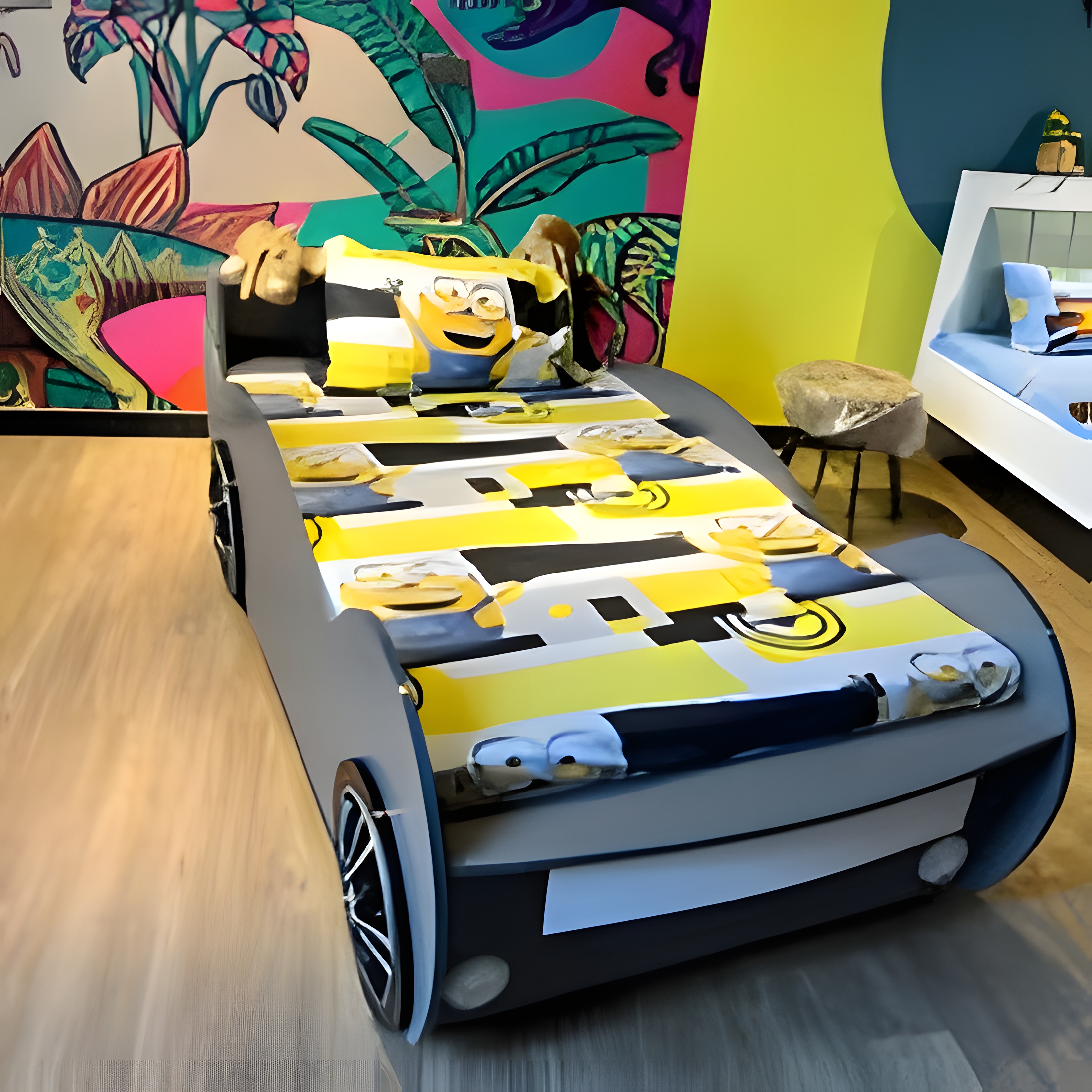 Customizable Sports Car Bed for Little Racers